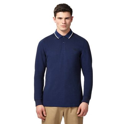 Fred Perry Navy long sleeve polo shirt